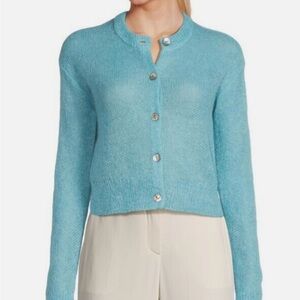 Vince mohair soft blue button cardigan sweater (size xs)